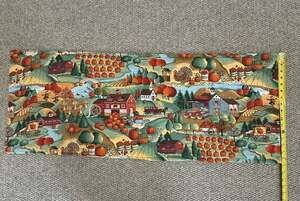 Fall/Christmas Table Runner Handmade Reversible 42”X17” Cotton Snowmen Pumpkin